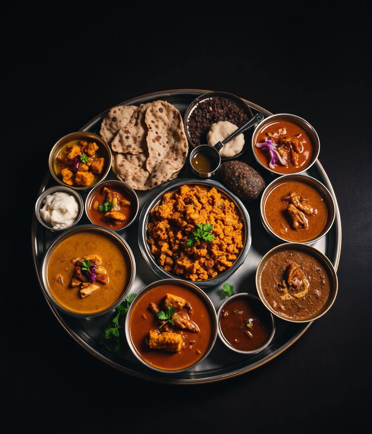 Signature thali with premium curries and breads